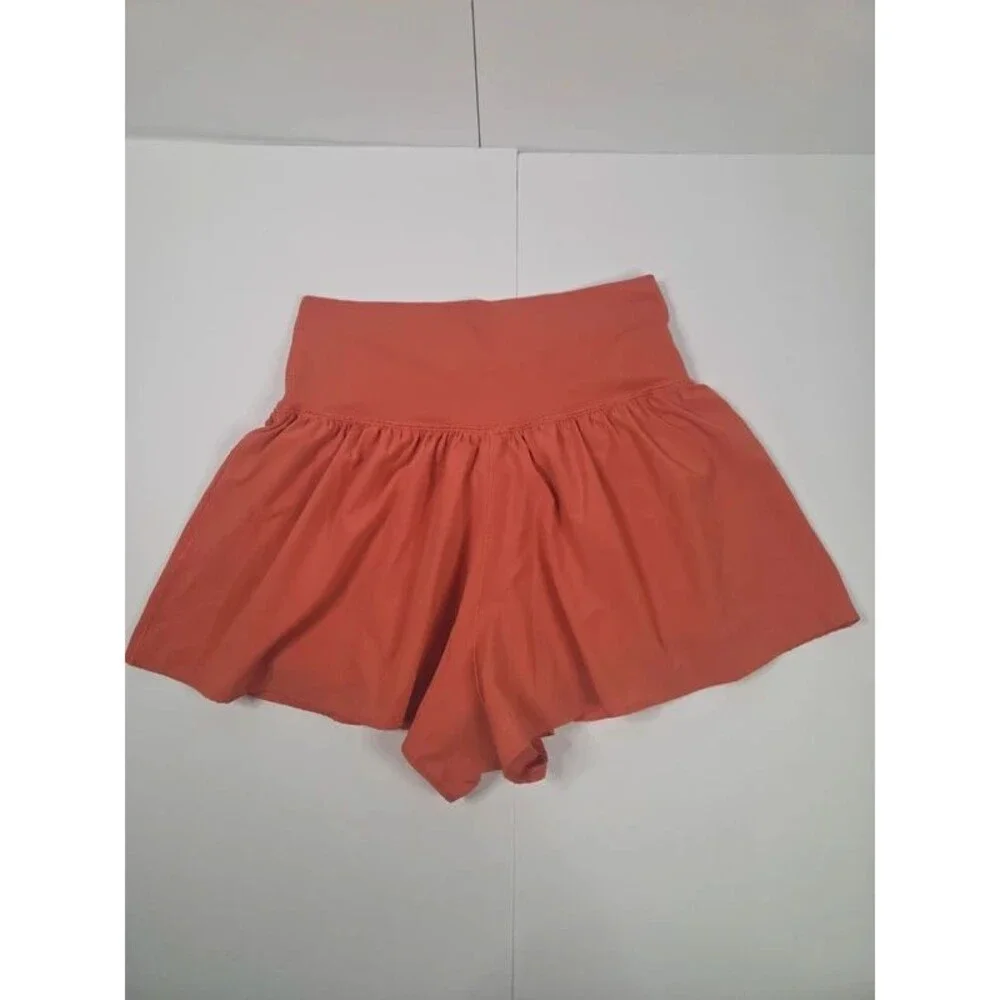 Offline Aerie Crossover Flowy Shorts Coral Orange Medium